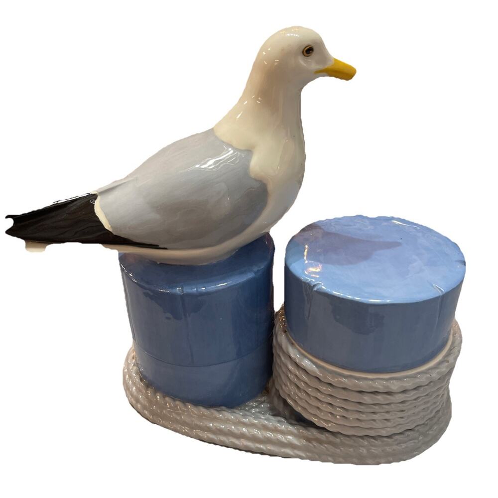 Duncan Enterprises Ceramic Seagull Figurine Coaster‎ Set